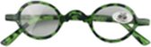 Leesbril / Bril - Groen Zwart - +1.50 - Ronde Glazen - Groen / Zwart - Kunststof / Glas - Sterkte