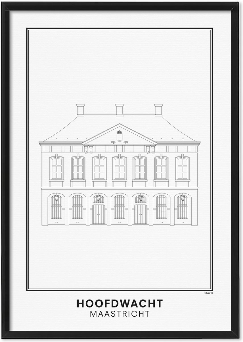 SKAVIK Hoofdwacht - Maastricht Poster 21x30 cm | zonder lijst