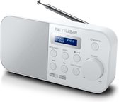 Muse M-109DBW - Compacte digitale DAB+ / FM radio, wit