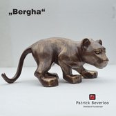 Bergha leeuw - decoratief beeld - 15cm resin - bronskleur - 's-Heerenberg