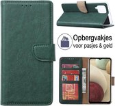 Samsung Galaxy A12 Book Case - Bookstyle Cover - Portemonnee Hoesje - Galaxy A12 (5G) Hoesje - GROEN - EPICMOBILE