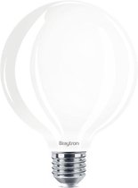 BRAYTRON-LED LAMP-COOL WHITE-ADVANCE-7W-E27-G95-SFT-6500K-ENERGY BESPAREND-BOL-GLAS