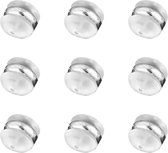 6- Luxe- siliconen-Zilverkleur- Bandje- oorbel achterkantjes-Stoppers- Allergievrij- Charme Bijoux