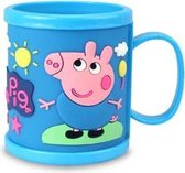 Peppa Pig Drink Beker - Mok - Kinder Drinkbeker - Onbreekbaar - 3D Beker - BLAUW