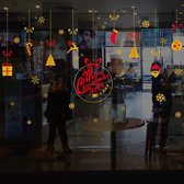 Raamsticker kerst - Decoratie kerstmis - Sticker Kerst - Kerst raam goud hanger - kerstversiering Raam - Kerstdecoratie Raam - Raamdecoratie winter
