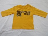 dirkje, jongens , t-shirt lange mouw , geel , mountain high , 86 - 18 maand