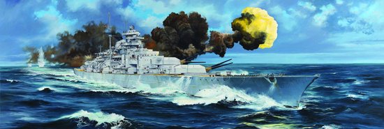 1:200 Trumpeter 03702 German Bismarck Battleship Plastic Modelbouwpakket