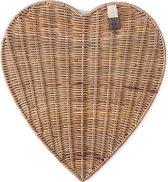 Rustic Rattan Heart Placemat