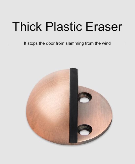 vloerdeurstopper-deurbeschermers-zelfklevend- Non Ponsen Sticker-Vloer Gemonteerde Deur-deur stopper - red bronze