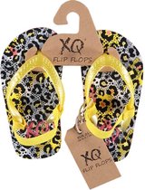 Xq Footwear Teenslippers Meisjes Geel/grijs Maat 23-24