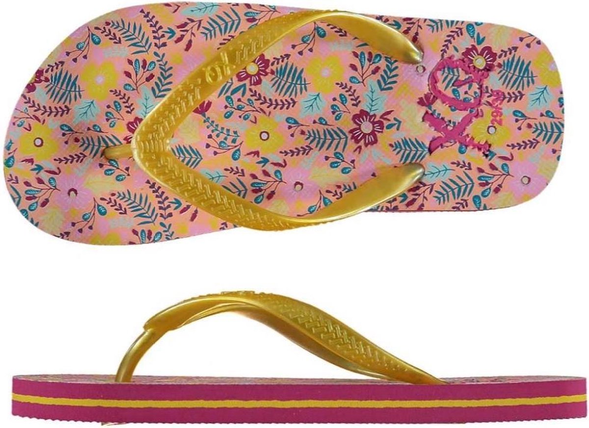 XQ Footwear Slippers Tropisch Meisjes Roze geel