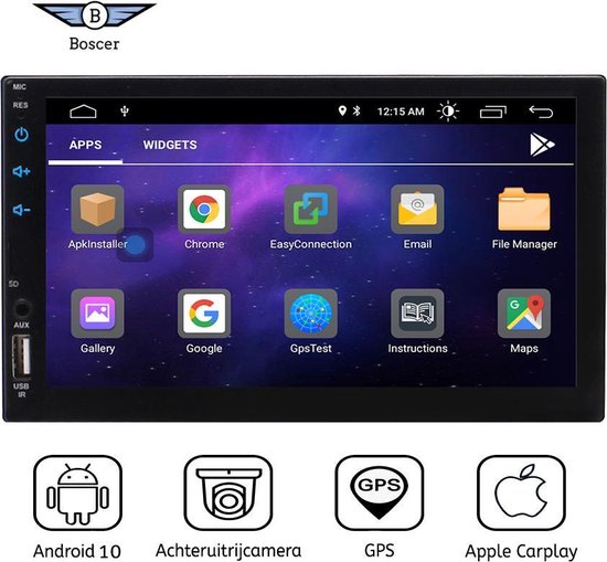 2Din Autoradio Android - Apple Carplay - Android - Navigatiesysteem... | bol.com