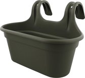 Goodsfactory Luxe Terras Bloempot DUO Ø35cm  - Balkon & Terras - Plantenpot voor buiten - Balkon bloempot - Olijfgroen