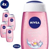 NIVEA Waterlily & Oil - 4 x 250 ml - Voordeelverpakking - Douchegel