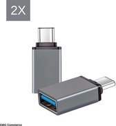USB-C naar USB-A On-The-Go Adapter/Converter - Set van 2 - Space Grey