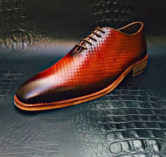 Chaussure en cuir pour homme, taille 44, marron - Cognac | bol.com