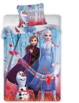 Frozen dekbed - eenpersoons - Anna, Elsa en Olaf dekbedhoes - 140 x 200 cm.