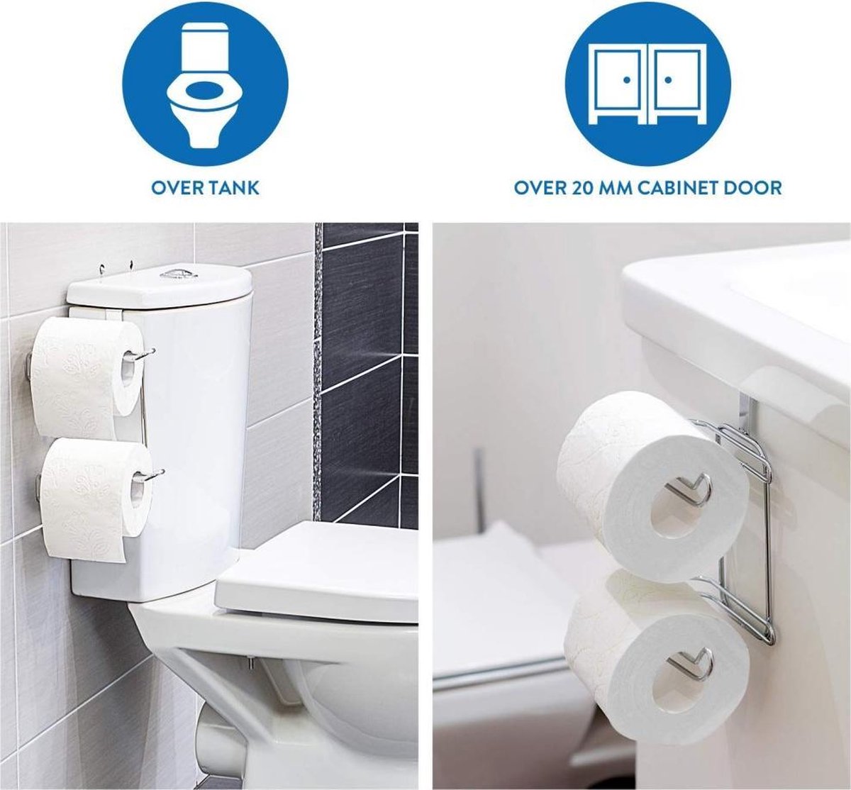 Wonderworker Clever - Hangende RVS Toiletpapier Houder WC Rolhouder Hangend... | bol.com