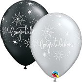 Qtex ballonnen elegant Congratulations (25 stuks)