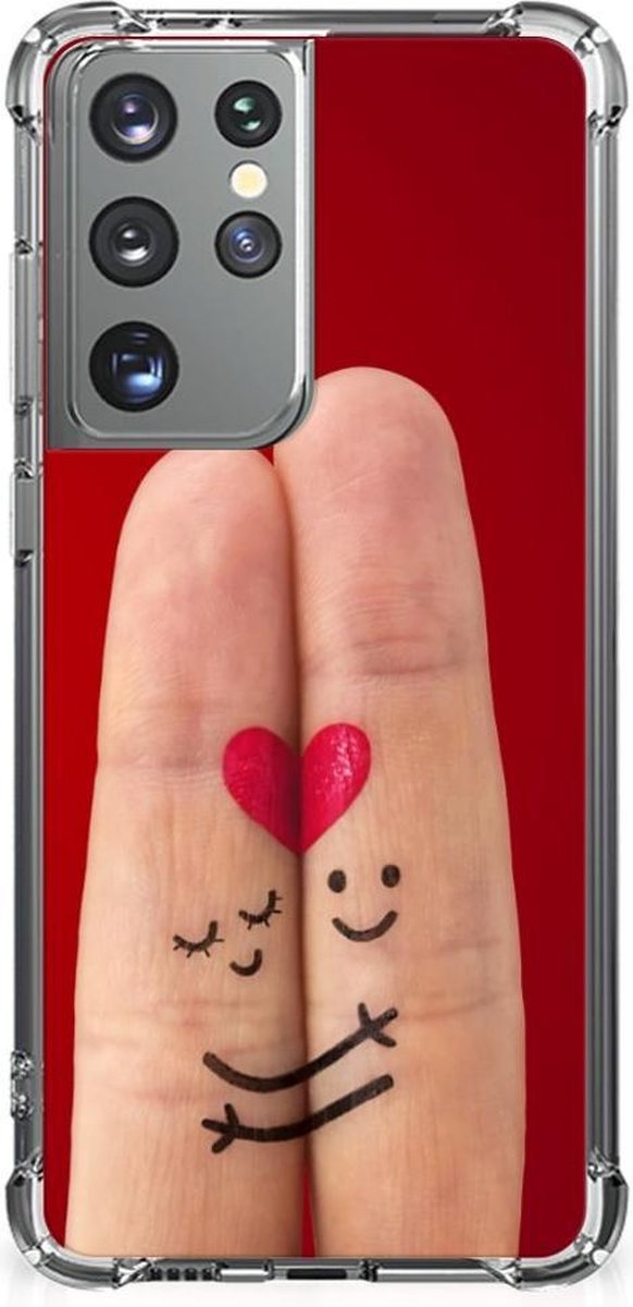 Samsung Galaxy S21 Ultra Anti Shock Bumper Case Liefde - Origineel Romantisch Cadeau