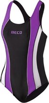 Beco Badpak Dames Polyamide/elastaan Zwart/paars Mt 40