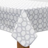 MixMamas Toile cirée 140 x 200 cm - Couches hexagonales - Blanc/Gris
