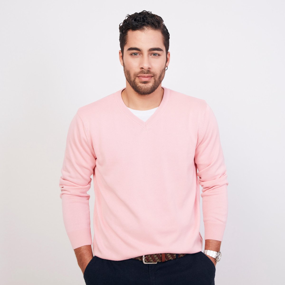 ULTRAMARINE Trui Heren met V Hals Sweater Heren met Lange Mouwen Truien Heren. bol