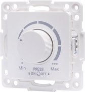 LED Dimmer - Igan Jura - Inbouw - Vierkant - Kunststof - Enkel Knop - 3-100W - Wit
