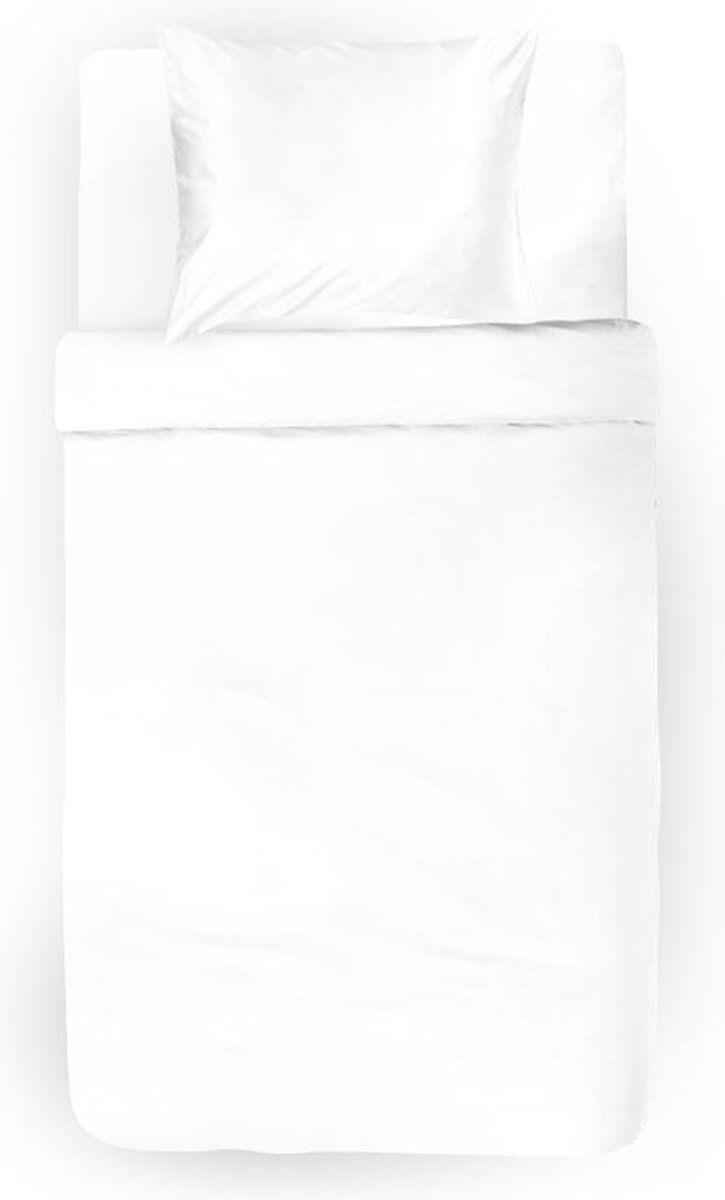 Cillows Dekbedovertrek - Incl. 1x Kussensloop 60x70cm - Katoensatijn - 140x220 cm - Wit