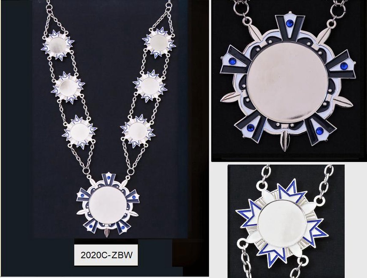 2020C-ZBW, Prinsenketting, zilver met blauw/witte accenten