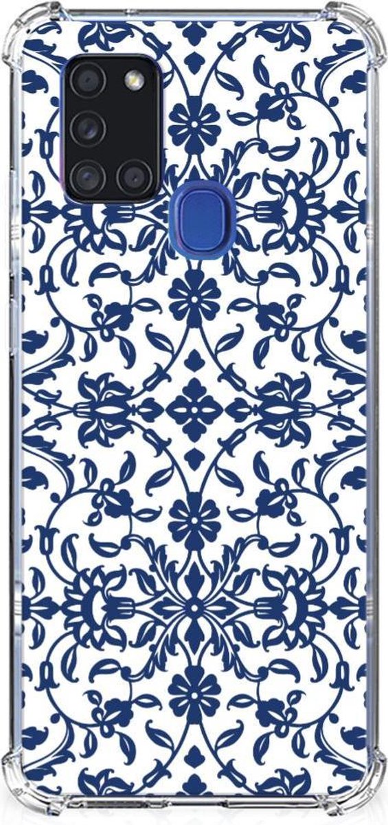 Samsung Galaxy A21s Case Flower Blue