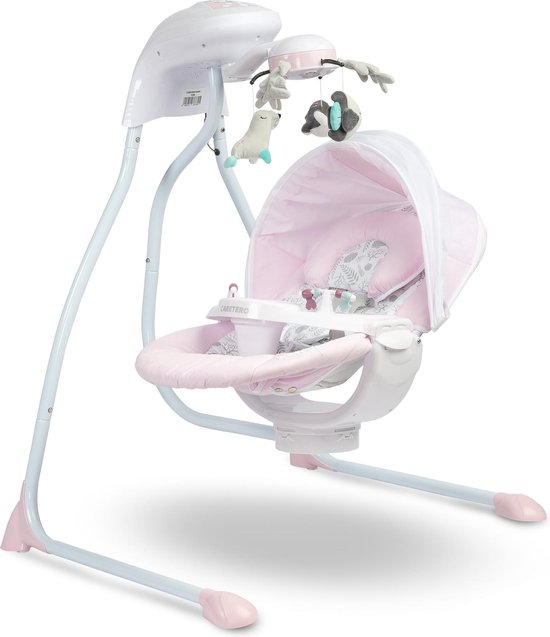 Elektrische schommelstoel RAFFI pink - wipstoel geschikt voor newborns