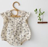 Romper met rok - Tule jurk peuter - Maat 86 - Jurk creme - Kraamcadeau - Cadeau baby - Babykleding - Hii You