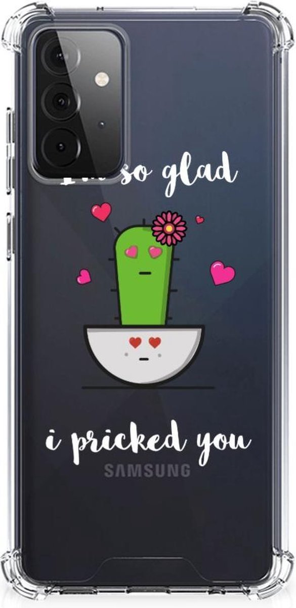 Samsung Galaxy A72 4G/5G Stevig Bumper Hoesje Cactus Glad