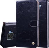 Voor Xiaomi Redmi Note 9 Business Style Oil Wax Texture Horizontal Flip Leather Case met houder & kaartsleuven & portemonnee (zwart)