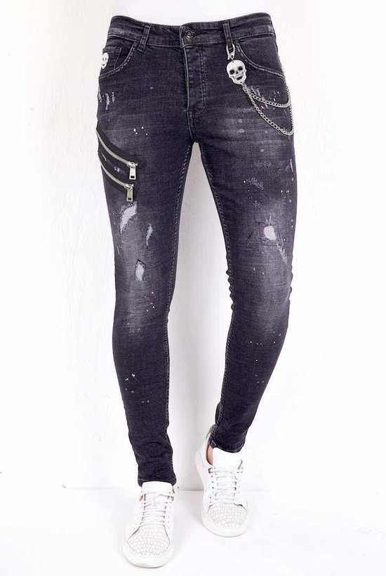 voldoende zien volgens Exclusieve Slim Fit Jeans Stretch Heren - 1007- Zwart | bol.com