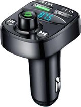 Bluetooth FM Transmitter 2021 | Auto Radio Adapter CarKit met 4 Music Play Modes / Hands-free Bellen / TF Kaart / USB Auto Lader / USB Flash Drive |