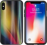 BackCover Aurora Glass - Telefoonhoesje - Hoesje voor Apple iPhone Xs Max - Geel