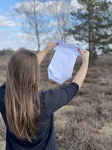 Biologisch rompertje met tekst | Kiekeboe | Paars | 74/80