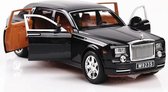 Nezr® Auto Speelgoed Jongens - Rolls Royce - Modelauto - Geluid en Licht - 1:24 - Zwart - Pasen - Cadeau