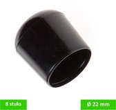 DELTAFIX peerdoppen Ø 22 mm | zwart | 8 STUKS
