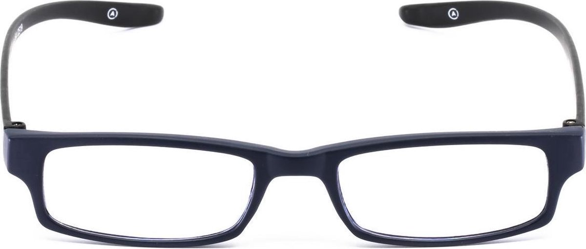 Aptica Leesbril Hippo Hangover Yuppie - Sterkte +3.50 - Anti Blauw Licht - Computer Bril - Lees Bril Donkerblauw
