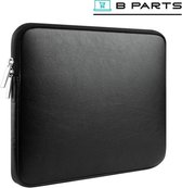 BParts - 15 inch Kunstleren Laptop sleeve - Beschermhoes laptop - Laptophoes - Extra zachte binnenkant - Zwart