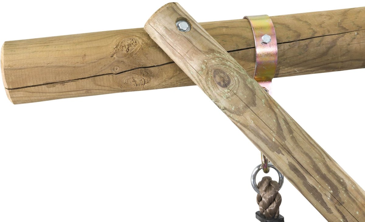Houten Speeltoestel Niels (SwingKing) | Speeltoren met Glijbaan en Dubbele Schommel voor Buiten in de Tuin | FSC Hout - Glijbaan Violet — afbeelding 5