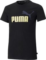 Puma Puma Essential T-shirt - Unisex - zwart - geel