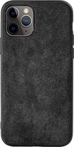 iPhone 11 Pro Max Hoesje Alcantara 2020 - Zwart