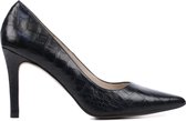 Lodi Pumps / Stiletto Dames / Damesschoenen - Leer - Crocoprint - Naaldhak hoogte 9 cm - Rachel PA croco - Zwart - Maat 39.5