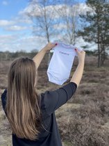 Biologisch rompertje met tekst | Kiekeboe | Zwart | 98/104