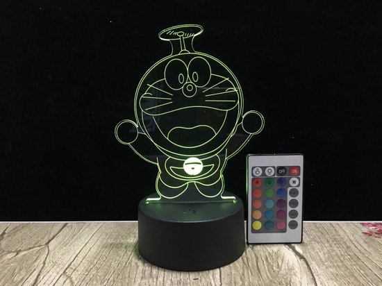 Led Doraemon 3D LED Creative Lamp Sign Doraemon - Complete Set | bol.com