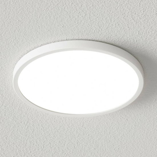 Arcchio - LED plafondlamp- met dimmer - 1licht - kunststof - H: 2.1 cm - wit - Inclusief lichtbron